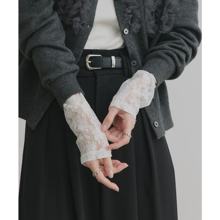 袖切替ラメシアー レースアソートトップス | ad thie | 詳細画像8 