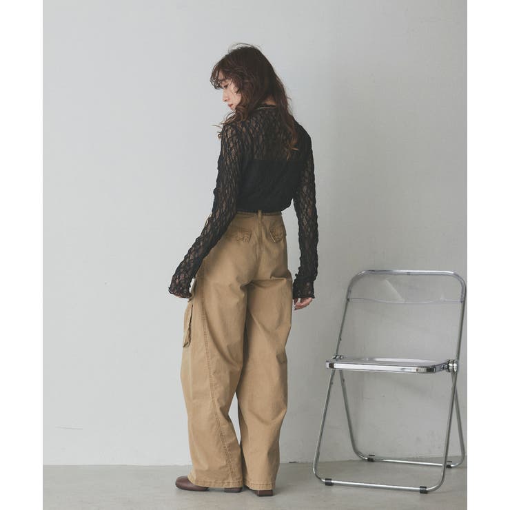 プチハイネックレーストップス | ad thie | 詳細画像3 