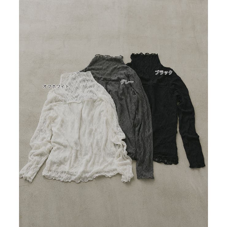 プチハイネックレーストップス | ad thie | 詳細画像41 