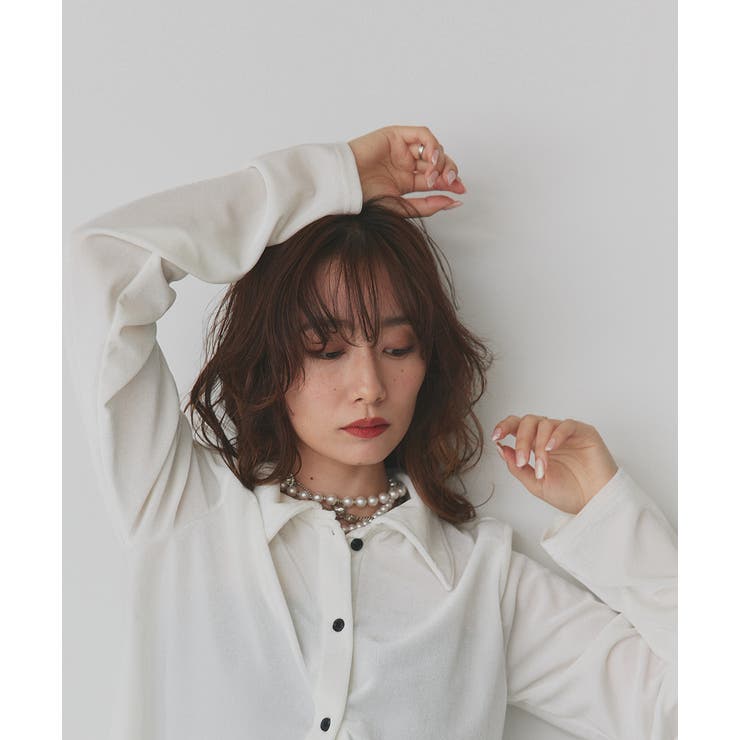 コンパクトベロアシャツ | ad thie | 詳細画像12 