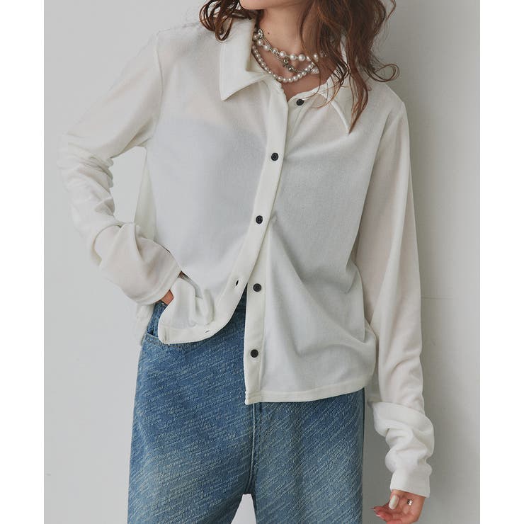 コンパクトベロアシャツ | ad thie | 詳細画像13 