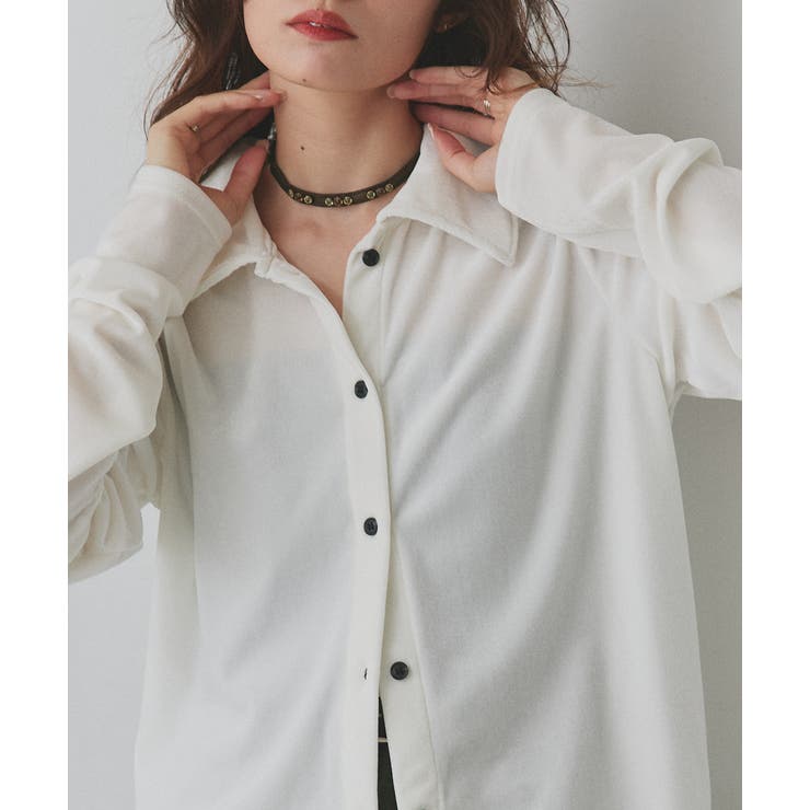 コンパクトベロアシャツ | ad thie | 詳細画像4 