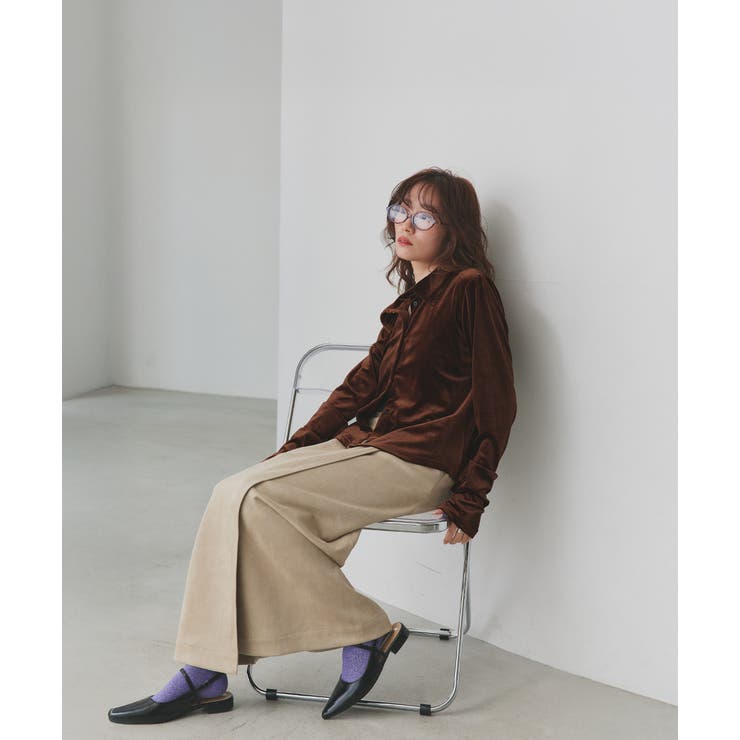 コンパクトベロアシャツ | ad thie | 詳細画像47 