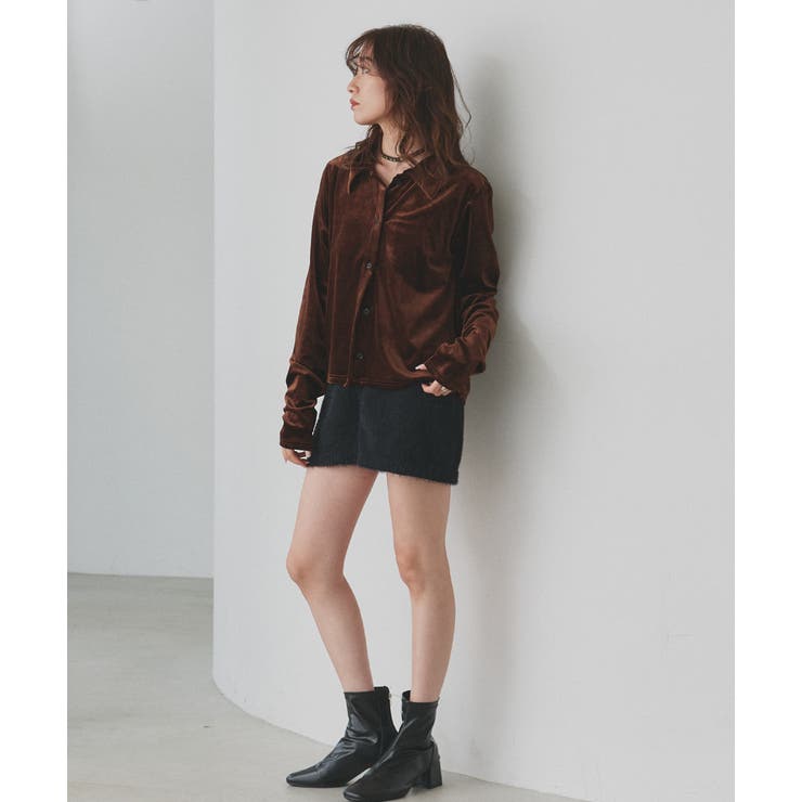 コンパクトベロアシャツ | ad thie | 詳細画像51 