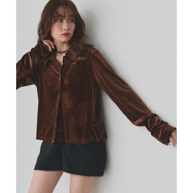 コンパクトベロアシャツ | ad thie | 詳細画像53 