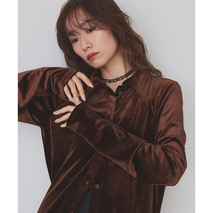 コンパクトベロアシャツ | ad thie | 詳細画像54 