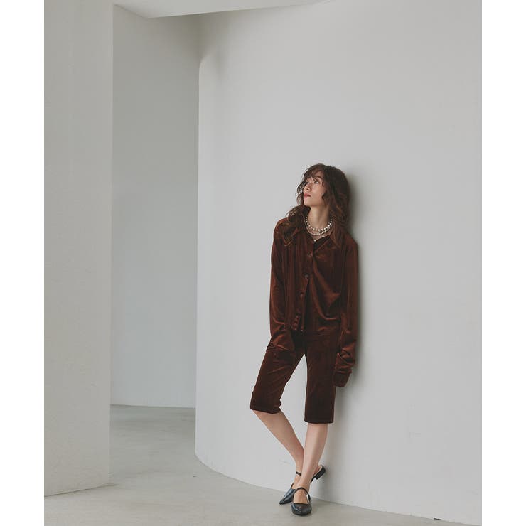 コンパクトベロアシャツ | ad thie | 詳細画像58 