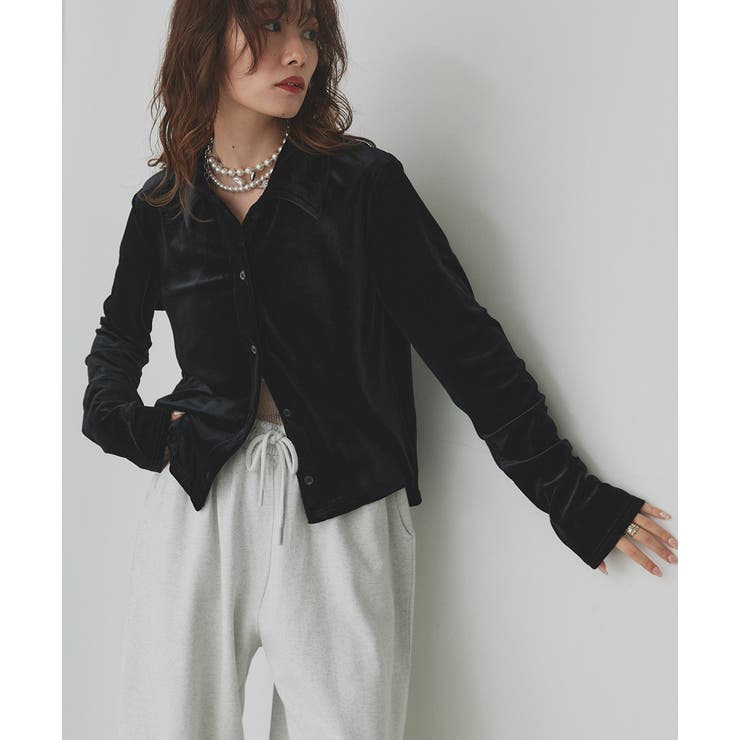 コンパクトベロアシャツ | ad thie | 詳細画像64 