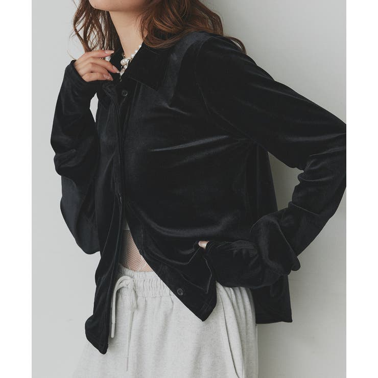 コンパクトベロアシャツ | ad thie | 詳細画像66 