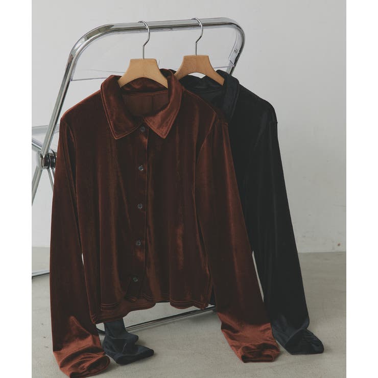 コンパクトベロアシャツ | ad thie | 詳細画像68 