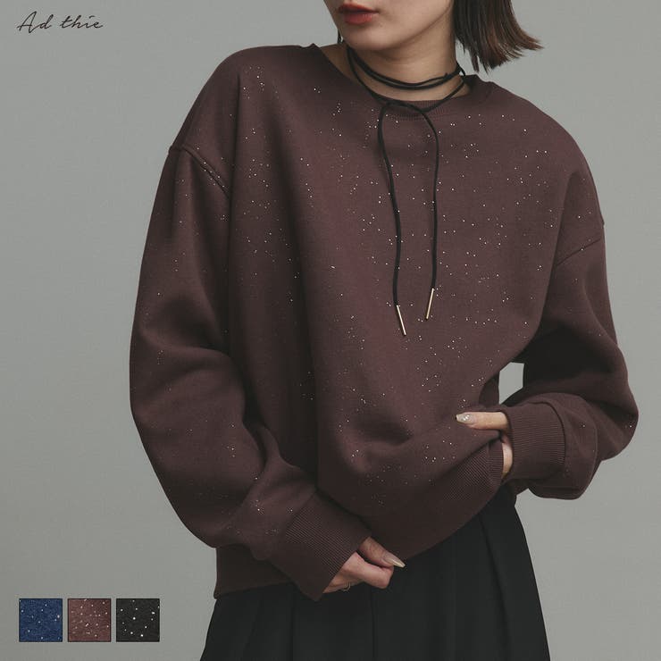 【2025AW新作】裏起毛ラメプルオーバー | ad thie | 詳細画像1 