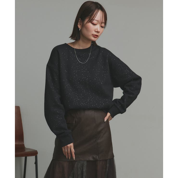 【2025AW新作】裏起毛ラメプルオーバー | ad thie | 詳細画像6 