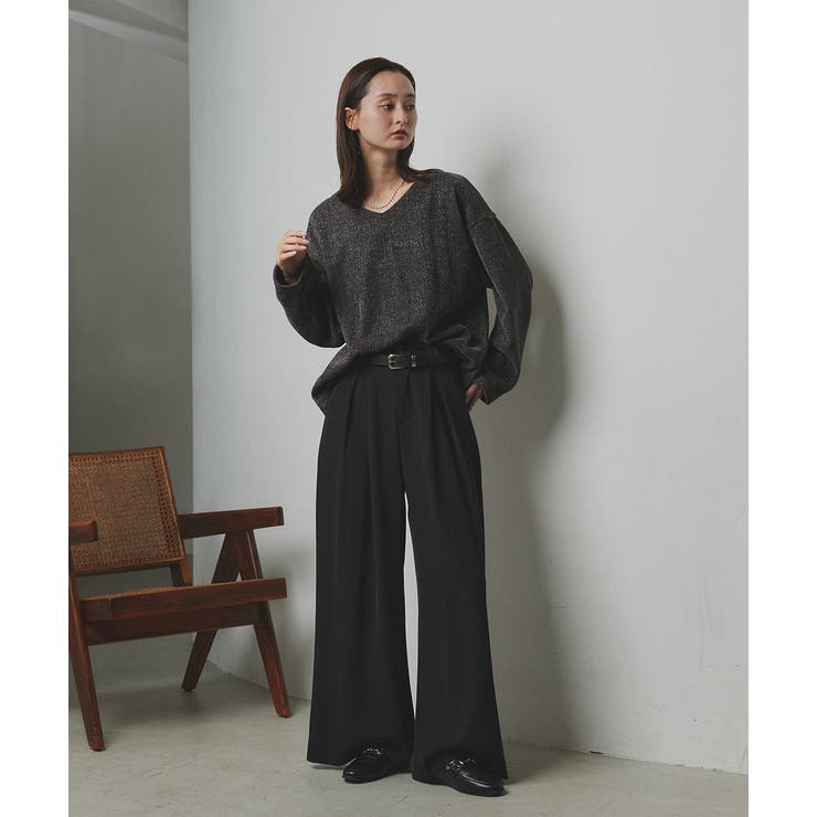 【2025AW新作】ラメモールVネックプルオーバー | ad thie | 詳細画像11 