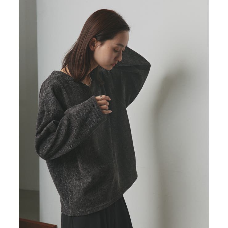 【2025AW新作】ラメモールVネックプルオーバー | ad thie | 詳細画像17 