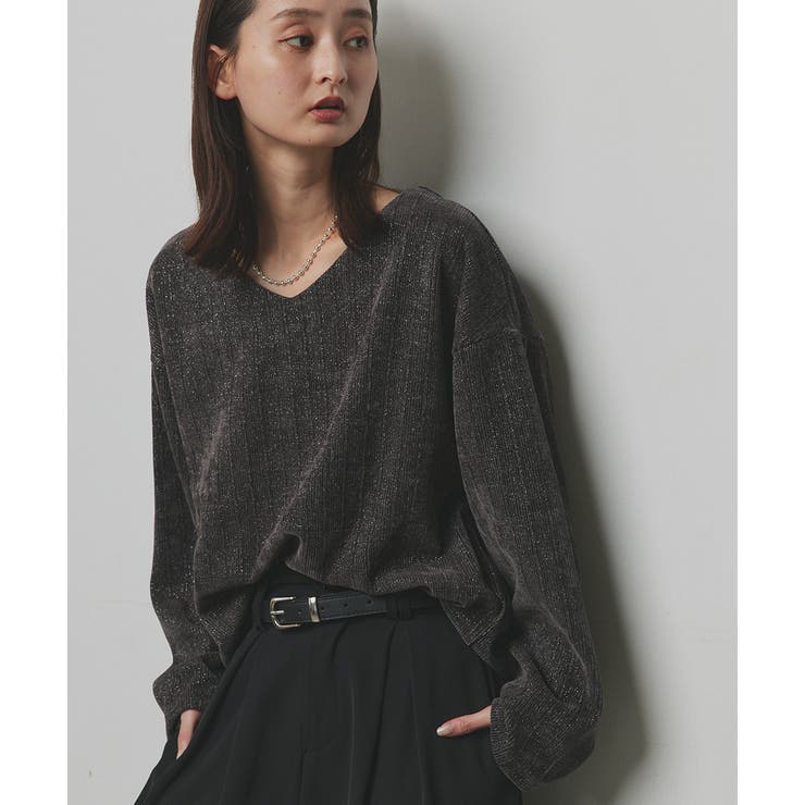 【2025AW新作】ラメモールVネックプルオーバー | ad thie | 詳細画像19 