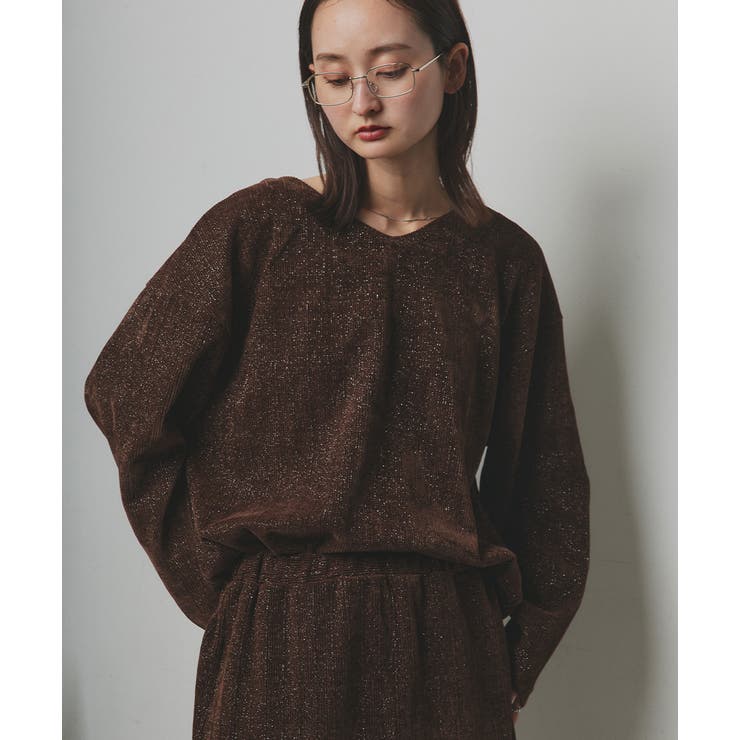 【2025AW新作】ラメモールVネックプルオーバー | ad thie | 詳細画像25 