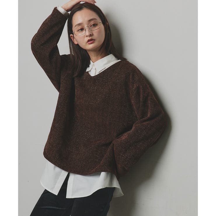 【2025AW新作】ラメモールVネックプルオーバー | ad thie | 詳細画像29 