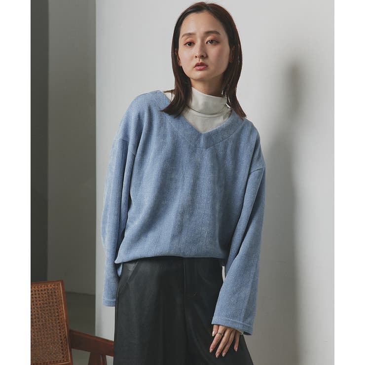 【2025AW新作】ラメモールVネックプルオーバー | ad thie | 詳細画像39 