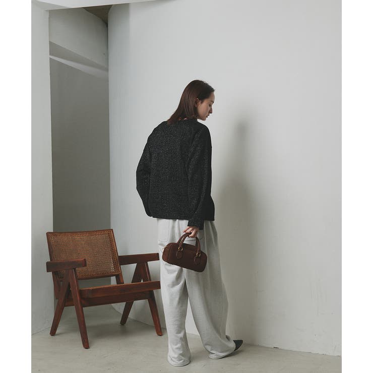 【2025AW新作】ラメモールVネックプルオーバー | ad thie | 詳細画像4 