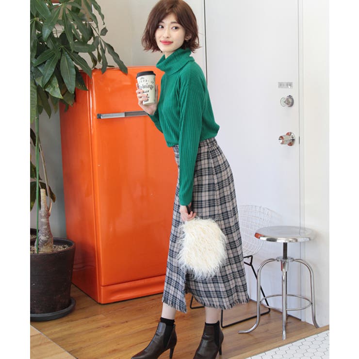 カシミヤタッチワイドリブオフタートル | ad thie | 詳細画像4