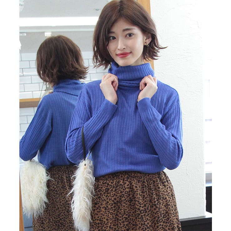 カシミヤタッチワイドリブオフタートル | ad thie | 詳細画像11