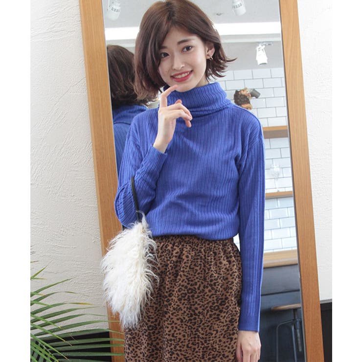 カシミヤタッチワイドリブオフタートル | ad thie | 詳細画像12