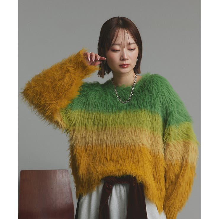 グラデーションシャギーニット | ad thie | 詳細画像18 