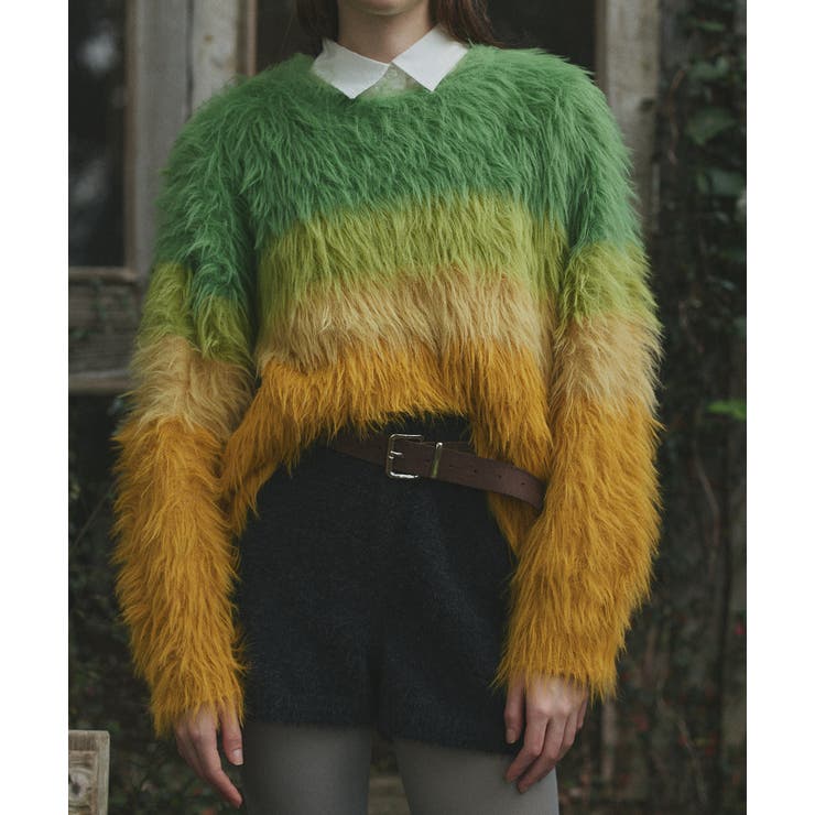 グラデーションシャギーニット | ad thie | 詳細画像4 