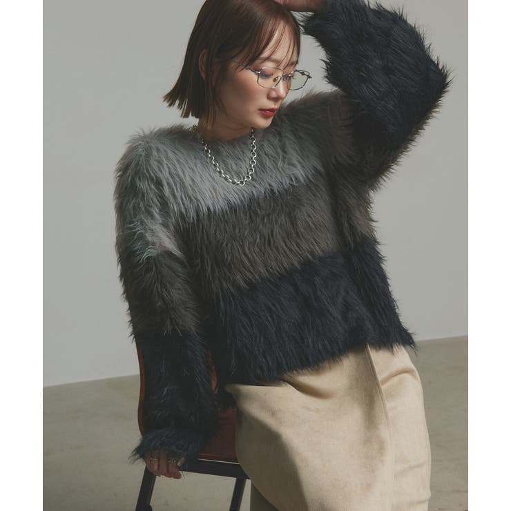 グラデーションシャギーニット | ad thie | 詳細画像46 