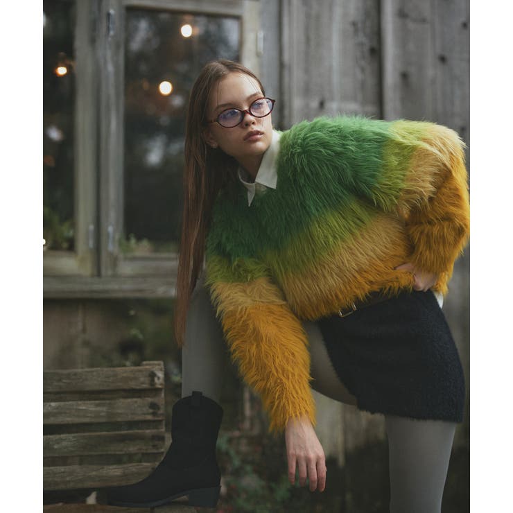 グラデーションシャギーニット | ad thie | 詳細画像5 