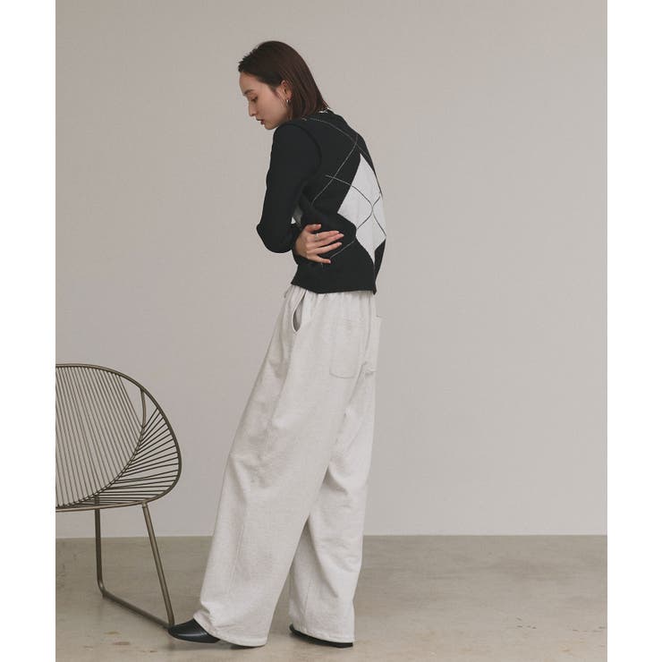 アーガイルニットベスト | ad thie | 詳細画像21 