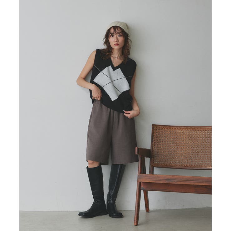 アーガイルニットベスト | ad thie | 詳細画像27 