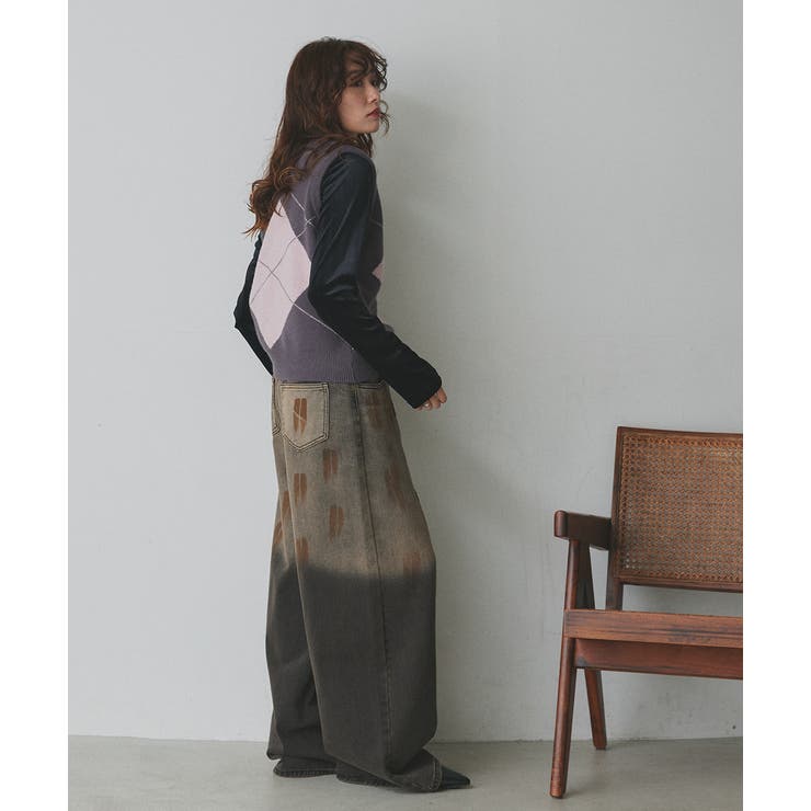 アーガイルニットベスト | ad thie | 詳細画像41 