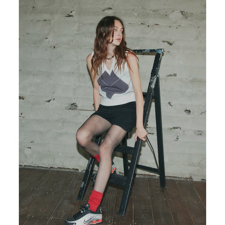 アーガイルニットベスト | ad thie | 詳細画像5 