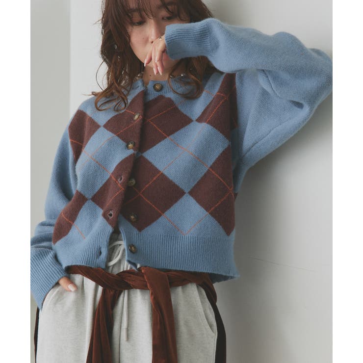 アーガイルニットカーディガン | ad thie | 詳細画像46 