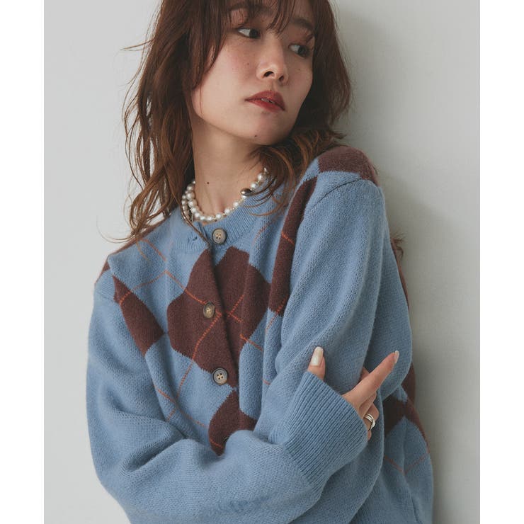 アーガイルニットカーディガン | ad thie | 詳細画像48 