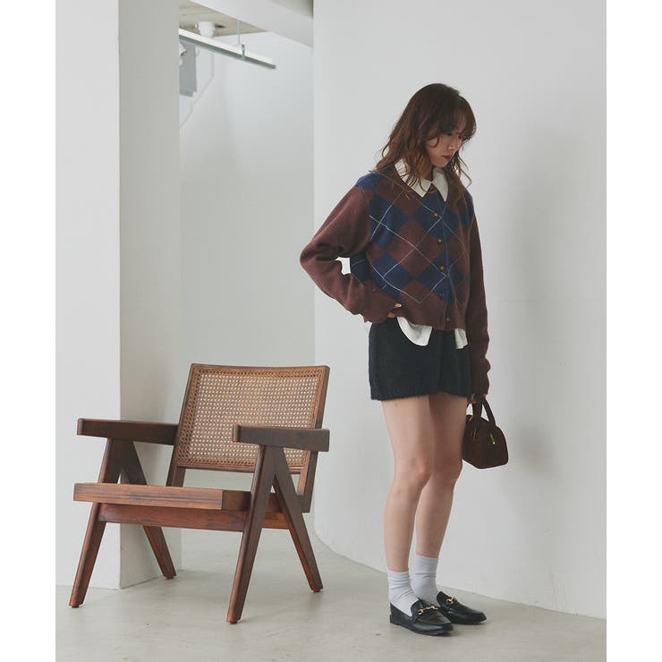 アーガイルニットカーディガン | ad thie | 詳細画像51 