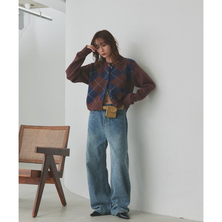 アーガイルニットカーディガン | ad thie | 詳細画像56 