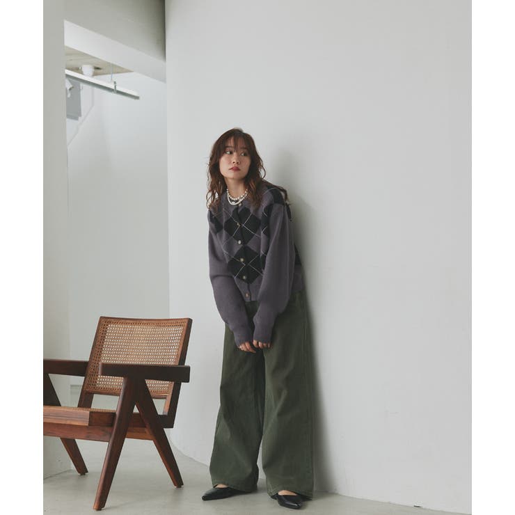 アーガイルニットカーディガン | ad thie | 詳細画像60 