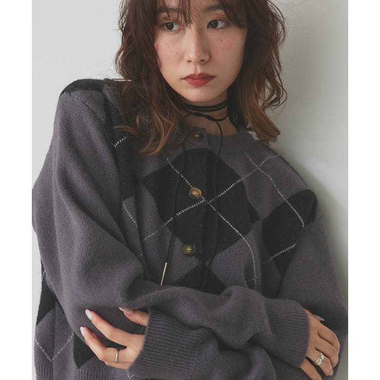 アーガイルニットカーディガン | ad thie | 詳細画像65 