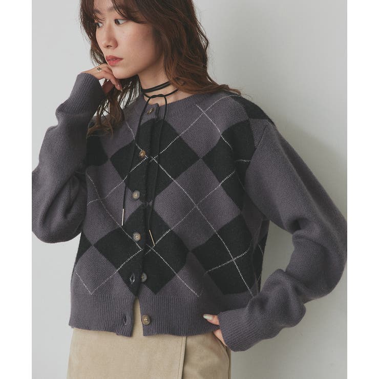 アーガイルニットカーディガン | ad thie | 詳細画像66 