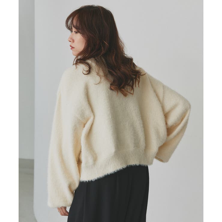 ダブルジップシャギーニットカーディガン | ad thie | 詳細画像48 