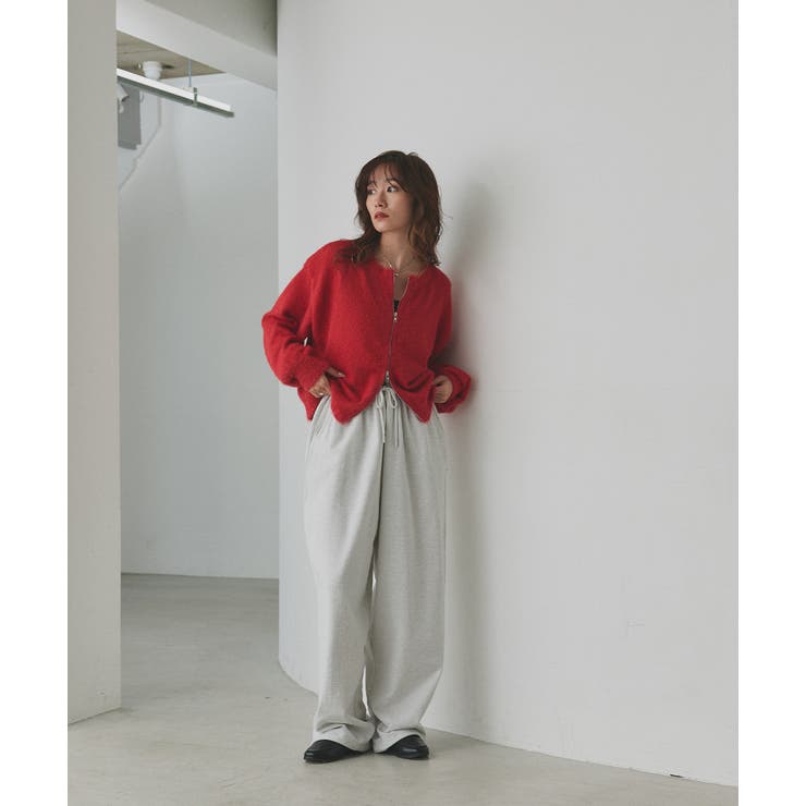 ダブルジップシャギーニットカーディガン | ad thie | 詳細画像51 