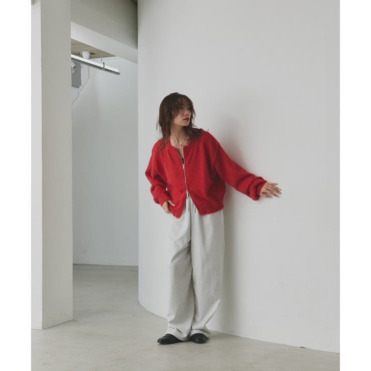 ダブルジップシャギーニットカーディガン | ad thie | 詳細画像52 