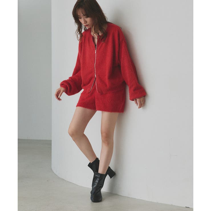 ダブルジップシャギーニットカーディガン | ad thie | 詳細画像58 