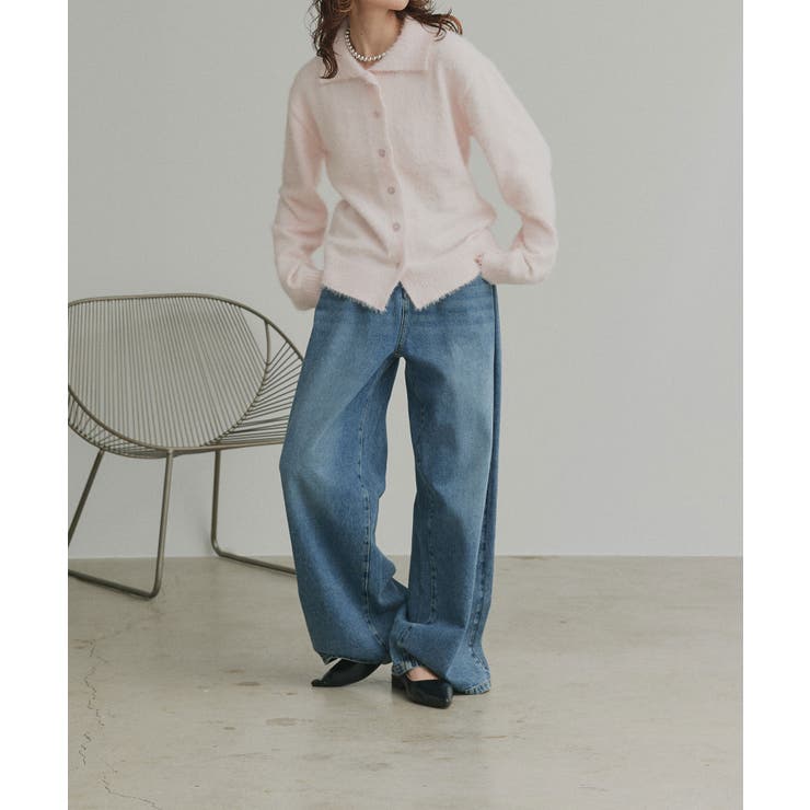 シャギーニットポロカーディガン | ad thie | 詳細画像10 