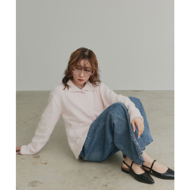 シャギーニットポロカーディガン | ad thie | 詳細画像18 