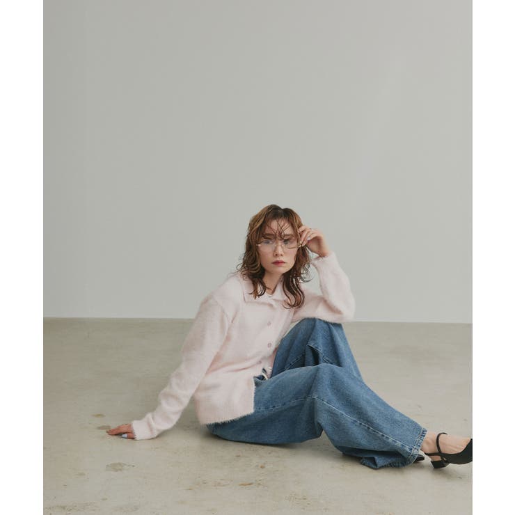 シャギーニットポロカーディガン | ad thie | 詳細画像20 