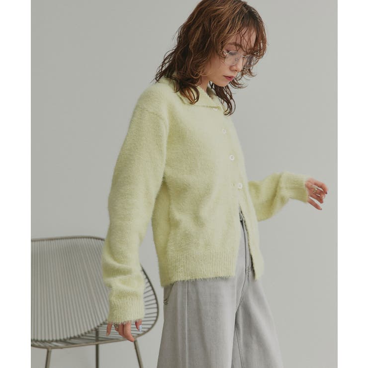 シャギーニットポロカーディガン | ad thie | 詳細画像26 