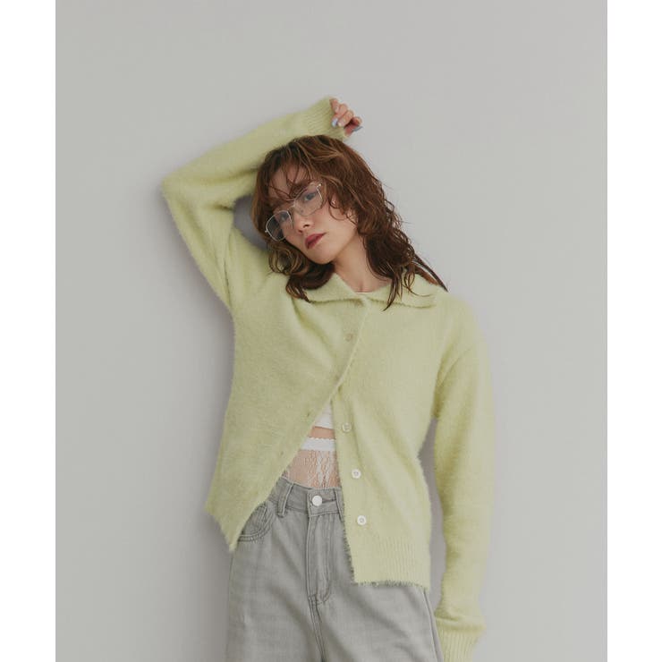 シャギーニットポロカーディガン | ad thie | 詳細画像28 